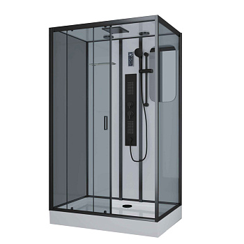 Душевая кабина Niagara Premium 69120134GQRBLACK 120х80 прямоугольная с крышей ориентация правая